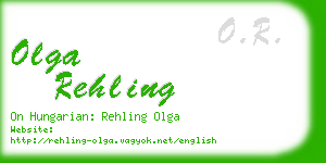 olga rehling business card